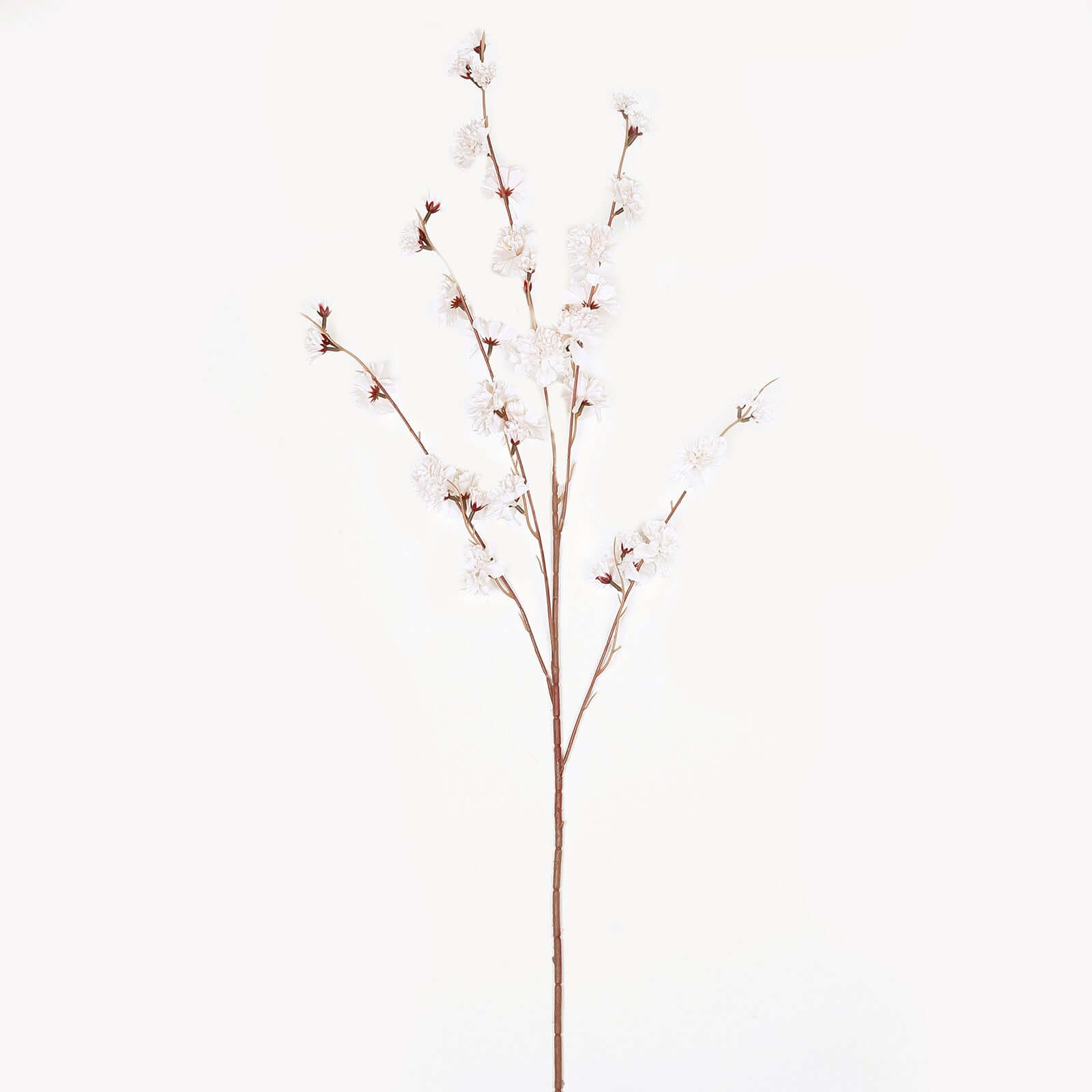 2 Branches 42" Tall Ivory Artificial Silk Carnation Flower Stems