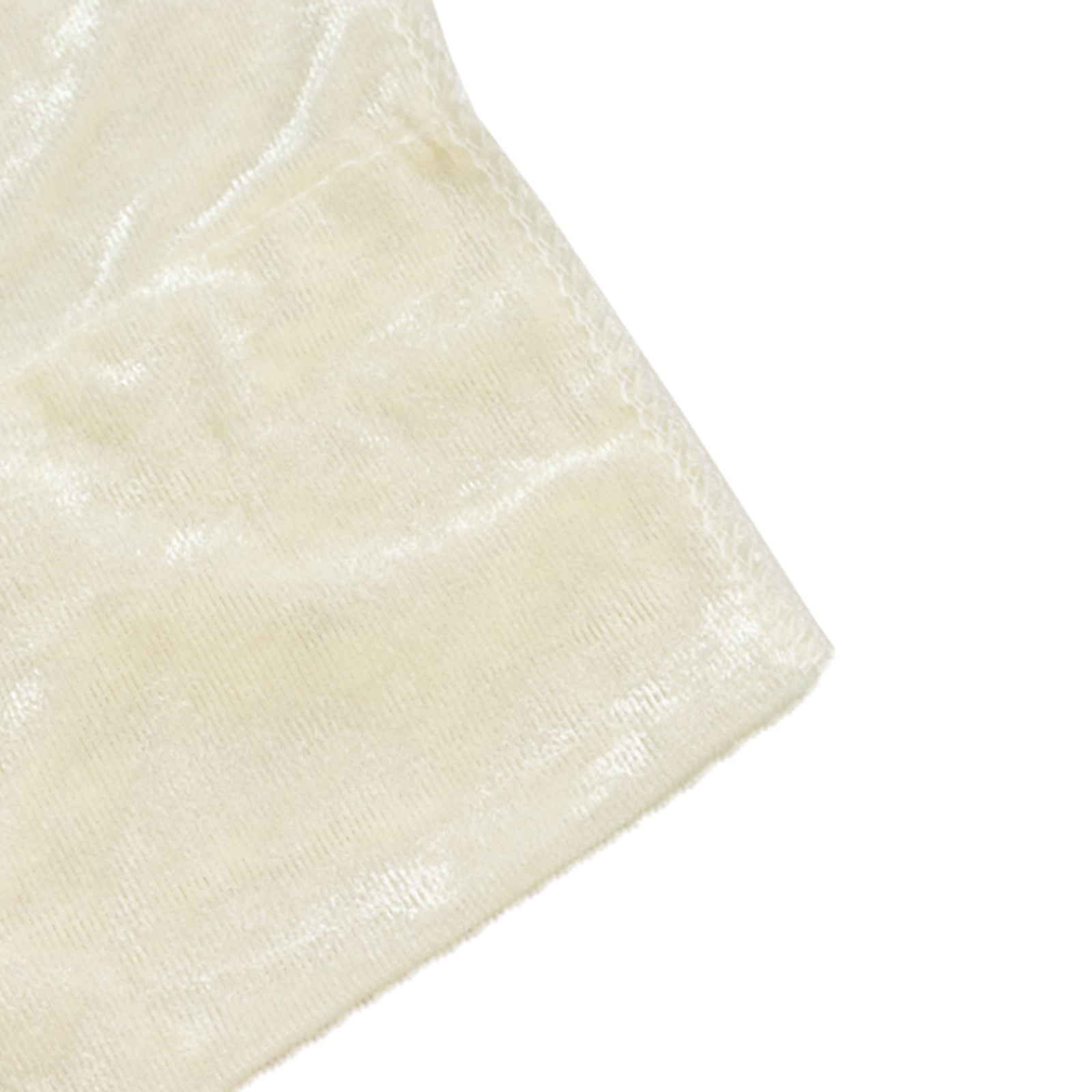 Ivory Crushed Velvet Backdrop Curtain â€“ 8ft x 8ft Event Drape with Rod Pocket, Privacy Panel for Photo Booths & Events