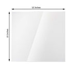 2-Pack Acrylic Plexiglass Sheets Top Plates Clear Square - Protective Film Coating 10" 3mm Thick