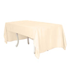 Polyester 60"x126" Rectangle Tablecloth Beige - Wrinkle-Resistant Table Cover