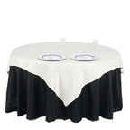 Polyester 70"x70" Table Overlay Square Tablecloth Ivory - Wrinkle-Resistant & Durable Table Cover