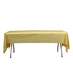 5-Pack Plastic Table Covers Gold Rectangle - Reliable PVC Disposable Covers for Gatherings 54"x108"