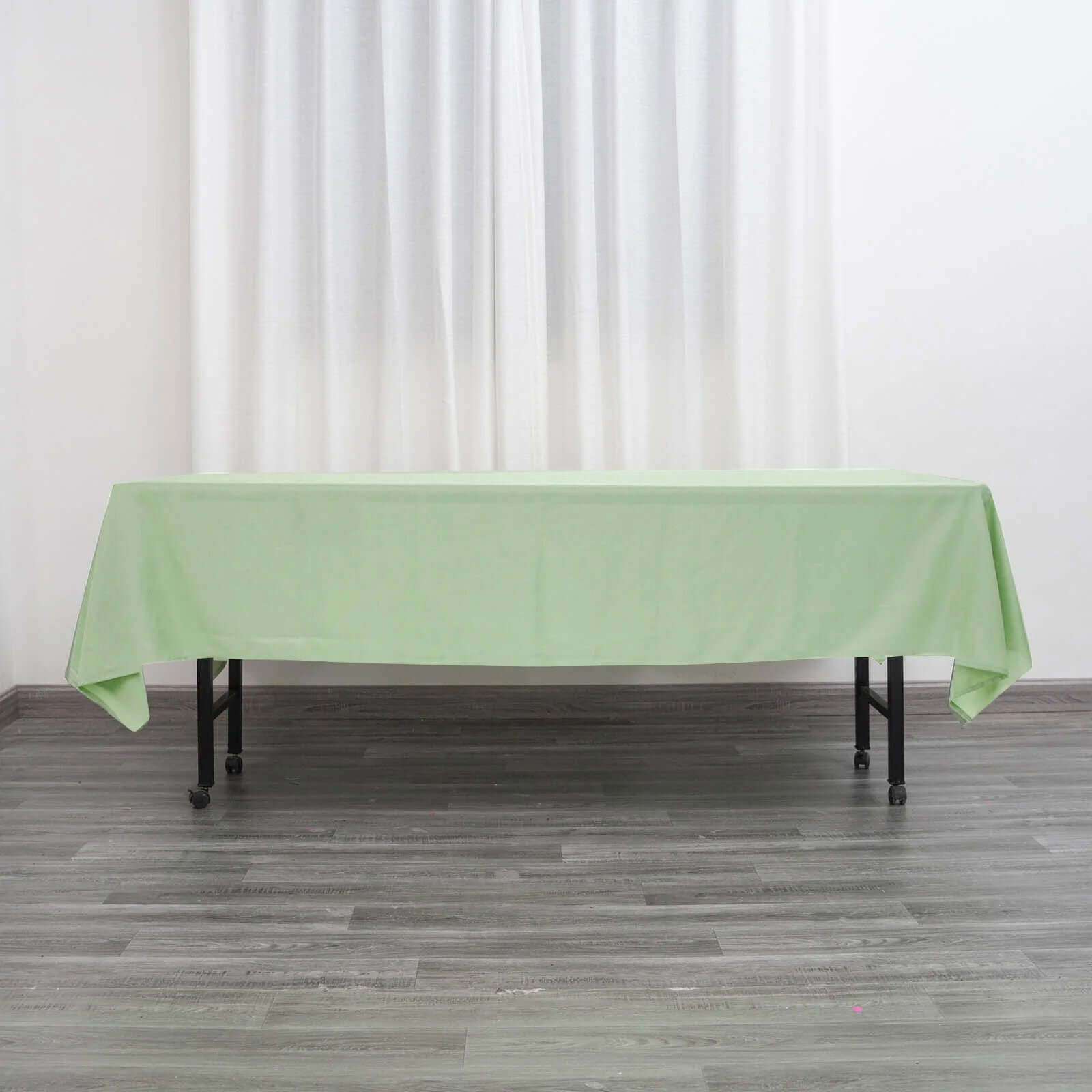 Polyester 60"x102" Rectangle Tablecloth Sage Green - Durable and Stylish Table Cover