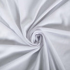 Stretch Spandex 96"x30" Rectangle Table Cover White - Durable Form-Fitting Tablecloth for Events & Presentations