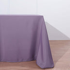 Polyester 90"x132" Rectangle Tablecloth Violet Amethyst - Seamless Wrinkle-Resistant Table Cover