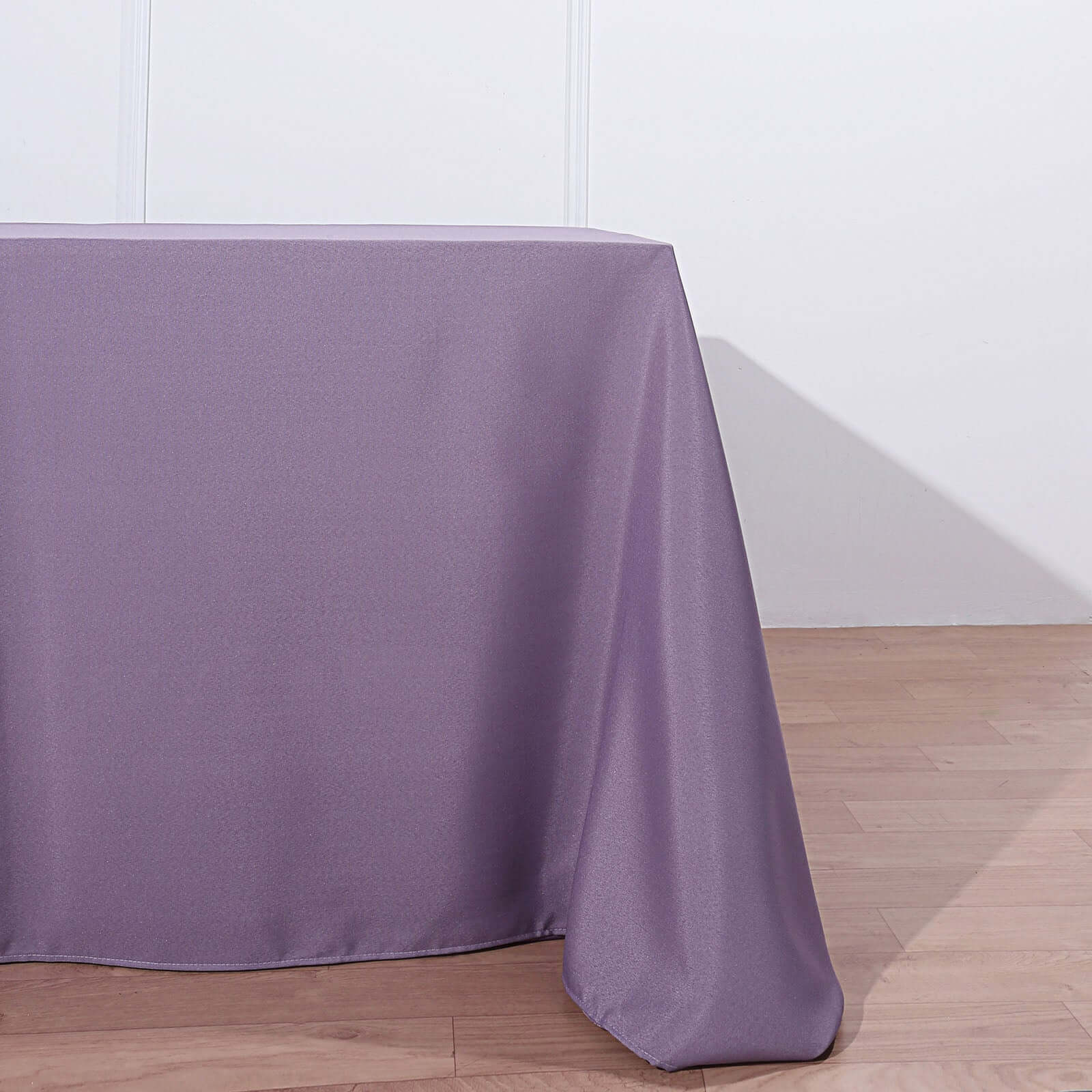 Polyester 90"x132" Rectangle Tablecloth Violet Amethyst - Seamless Wrinkle-Resistant Table Cover