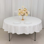 100% Cotton 90" Round Tablecloth White Linen - Sophisticated, Soft & Breathable Table Cover