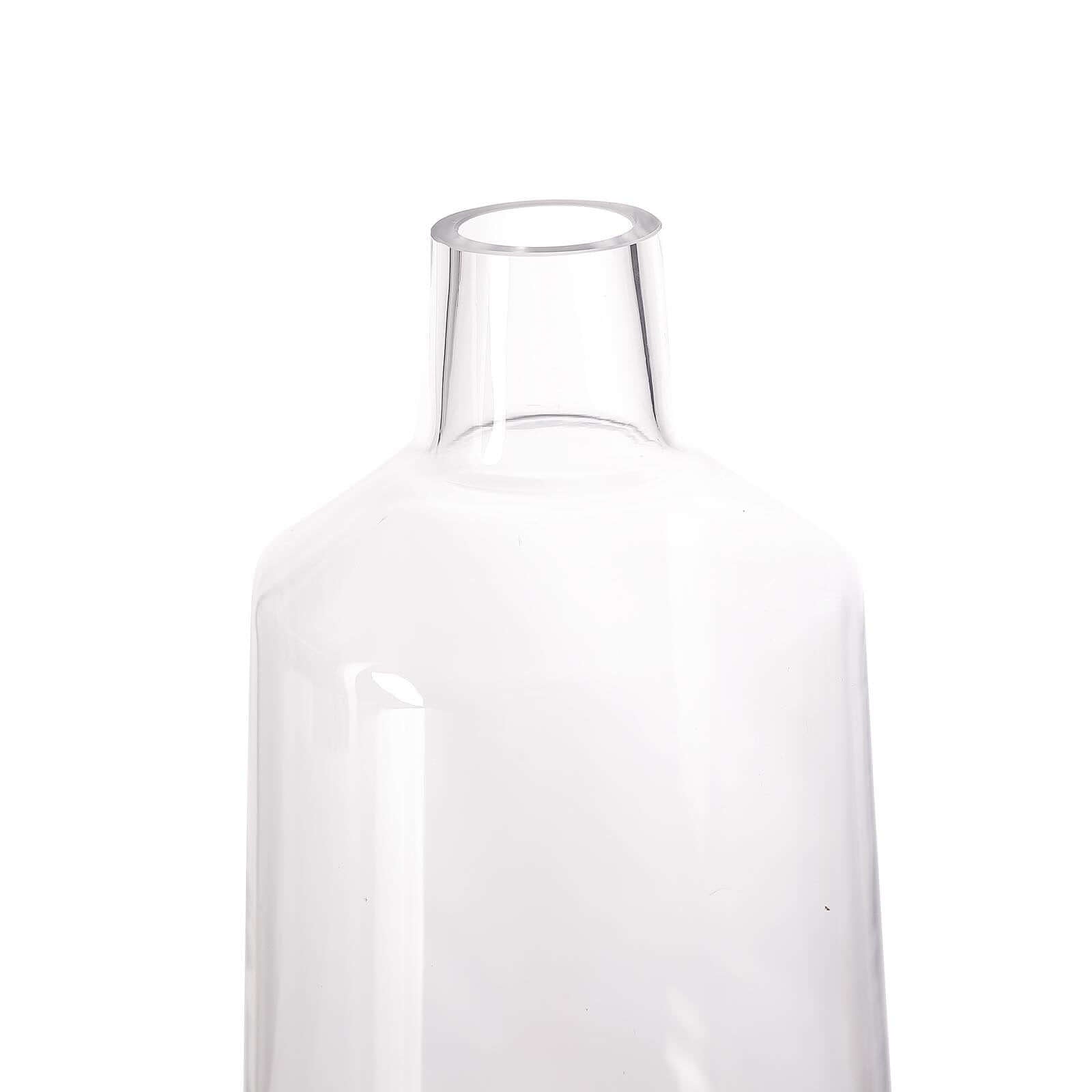 2-Pack Glass Bud Vases Tapered Neck Design Clear - Stylish Floral Table Centerpieces 12"