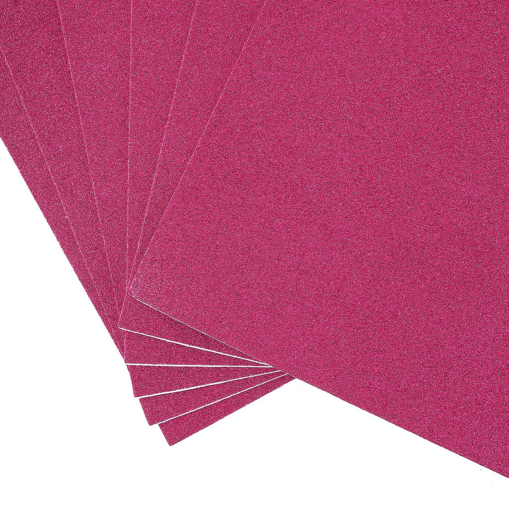 10 Pack 12"x10" Self-Adhesive Glitter DIY Craft Foam Sheets Hot Pink