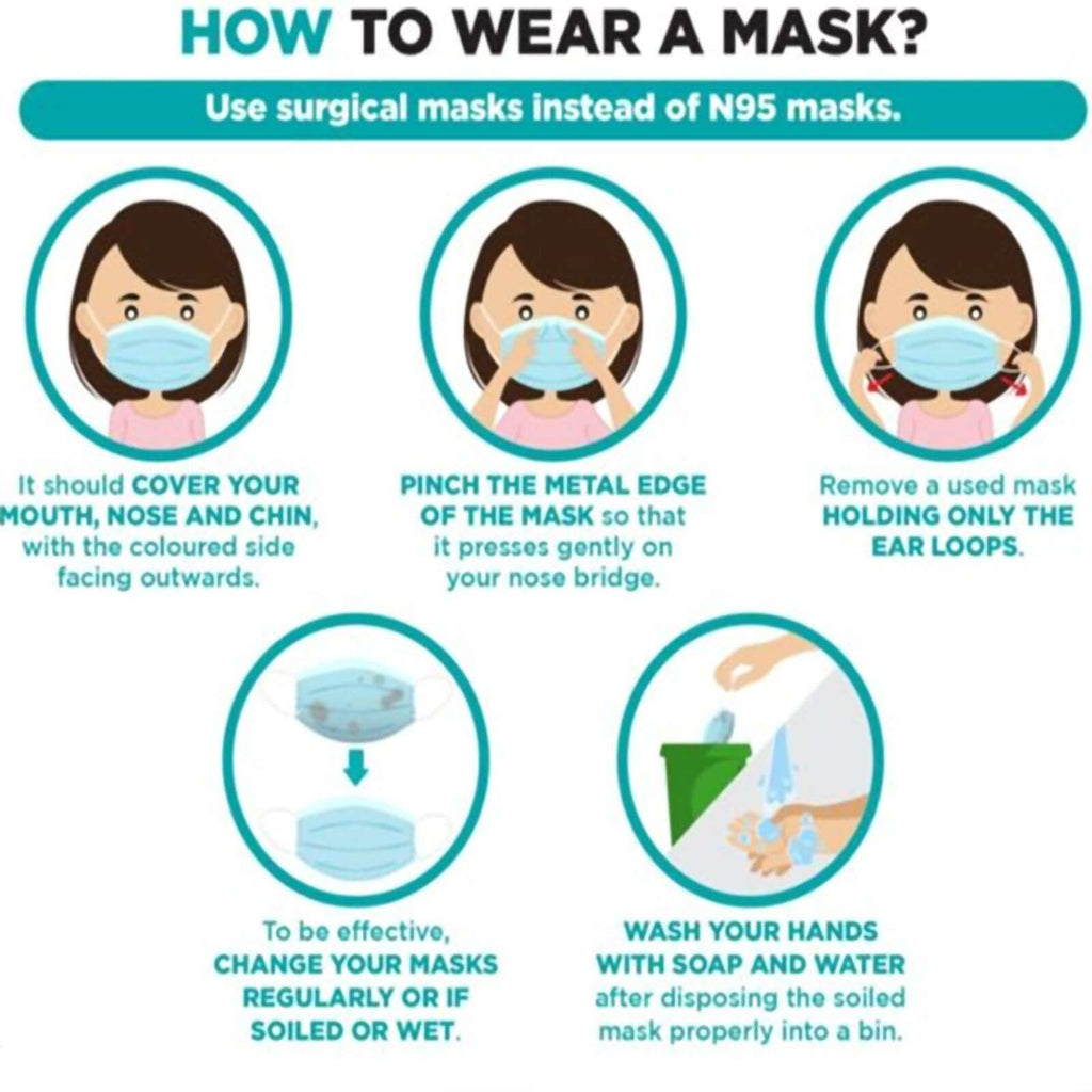 10 Pack 3 Ply Natural Disposable Face Mask Non Woven Mask with Ear Loop - Clearance SALE