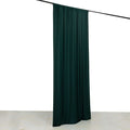 Hunter Emerald Green 4 - Way Stretch Spandex Event Curtain Drapes, Wrinkle Free Backdrop Event Panel with Rod Pockets - 5ftx10ft - Bell Racket Store