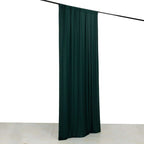 Hunter Emerald Green 4 - Way Stretch Spandex Event Curtain Drapes, Wrinkle Free Backdrop Event Panel with Rod Pockets - 5ftx10ft - Bell Racket Store