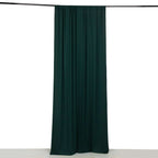 Hunter Emerald Green 4 - Way Stretch Spandex Event Curtain Drapes, Wrinkle Free Backdrop Event Panel with Rod Pockets - 5ftx10ft - Bell Racket Store