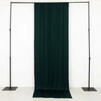 Hunter Emerald Green 4 - Way Stretch Spandex Event Curtain Drapes, Wrinkle Free Backdrop Event Panel with Rod Pockets - 5ftx12ft - Bell Racket Store