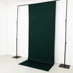 Hunter Emerald Green 4 - Way Stretch Spandex Event Curtain Drapes, Wrinkle Free Backdrop Event Panel with Rod Pockets - 5ftx12ft - Bell Racket Store