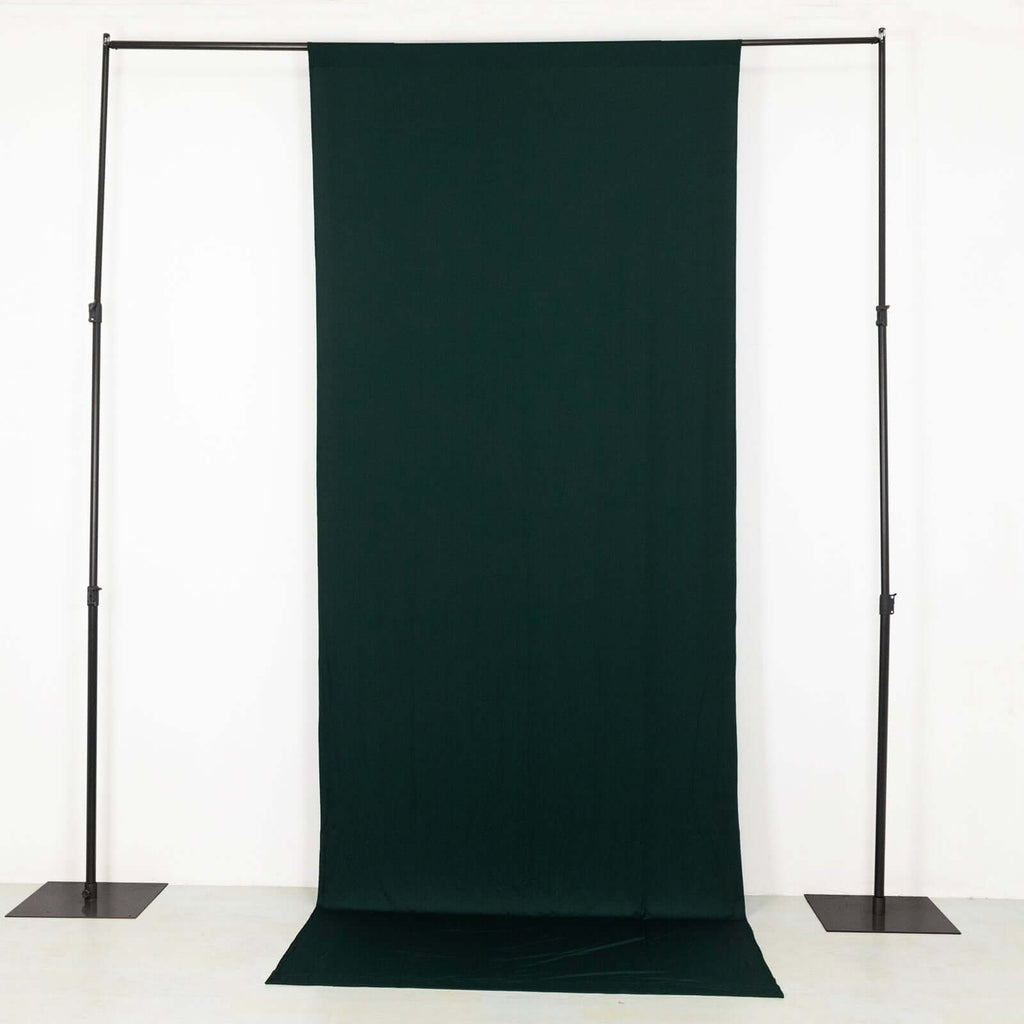 Hunter Emerald Green 4 - Way Stretch Spandex Event Curtain Drapes, Wrinkle Free Backdrop Event Panel with Rod Pockets - 5ftx12ft - Bell Racket Store