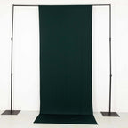 Hunter Emerald Green 4 - Way Stretch Spandex Event Curtain Drapes, Wrinkle Free Backdrop Event Panel with Rod Pockets - 5ftx12ft - Bell Racket Store