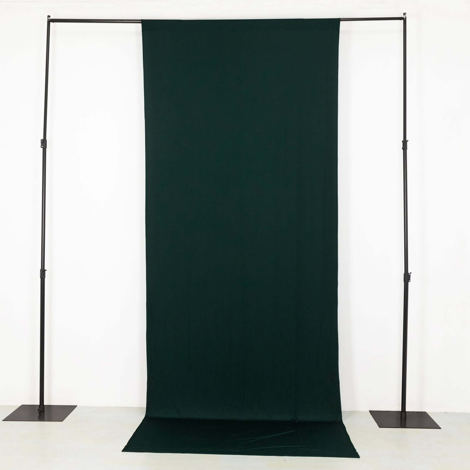Hunter Emerald Green 4 - Way Stretch Spandex Event Curtain Drapes, Wrinkle Free Backdrop Event Panel with Rod Pockets - 5ftx12ft - Bell Racket Store
