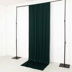 Hunter Emerald Green 4 - Way Stretch Spandex Event Curtain Drapes, Wrinkle Free Backdrop Event Panel with Rod Pockets - 5ftx12ft - Bell Racket Store
