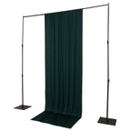Hunter Emerald Green 4 - Way Stretch Spandex Event Curtain Drapes, Wrinkle Free Backdrop Event Panel with Rod Pockets - 5ftx12ft - Bell Racket Store