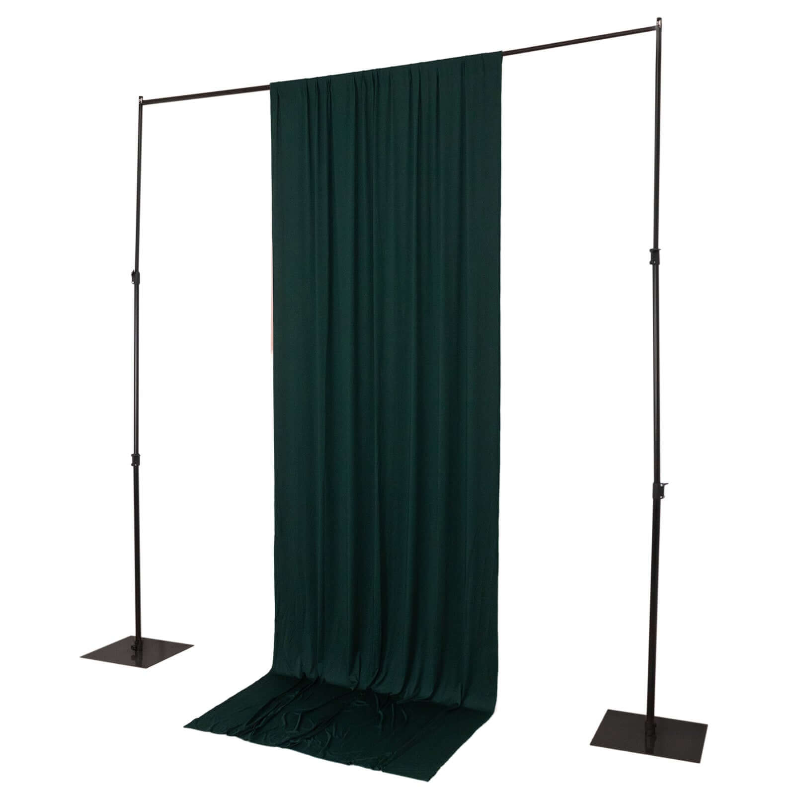 Hunter Emerald Green 4 - Way Stretch Spandex Event Curtain Drapes, Wrinkle Free Backdrop Event Panel with Rod Pockets - 5ftx12ft - Bell Racket Store