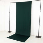 Hunter Emerald Green 4 - Way Stretch Spandex Event Curtain Drapes, Wrinkle Free Backdrop Event Panel with Rod Pockets - 5ftx14ft - Bell Racket Store