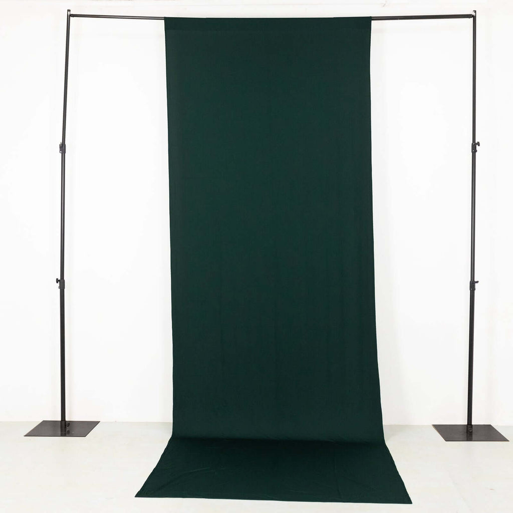 Hunter Emerald Green 4 - Way Stretch Spandex Event Curtain Drapes, Wrinkle Free Backdrop Event Panel with Rod Pockets - 5ftx14ft - Bell Racket Store
