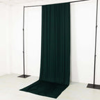 Hunter Emerald Green 4 - Way Stretch Spandex Event Curtain Drapes, Wrinkle Free Backdrop Event Panel with Rod Pockets - 5ftx14ft - Bell Racket Store