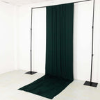 Hunter Emerald Green 4 - Way Stretch Spandex Event Curtain Drapes, Wrinkle Free Backdrop Event Panel with Rod Pockets - 5ftx16ft - Bell Racket Store