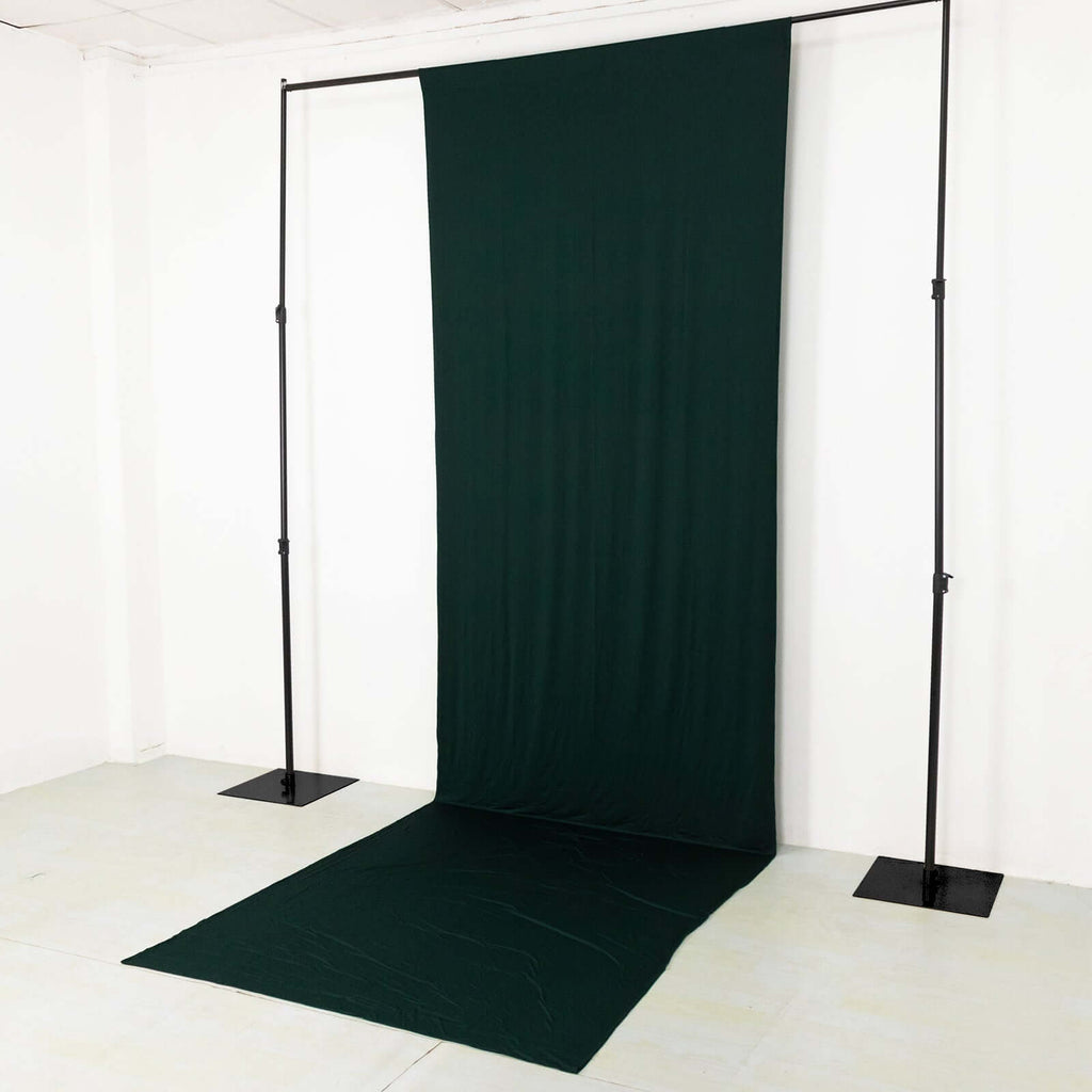 Hunter Emerald Green 4 - Way Stretch Spandex Event Curtain Drapes, Wrinkle Free Backdrop Event Panel with Rod Pockets - 5ftx16ft - Bell Racket Store
