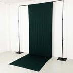 Hunter Emerald Green 4 - Way Stretch Spandex Event Curtain Drapes, Wrinkle Free Backdrop Event Panel with Rod Pockets - 5ftx16ft - Bell Racket Store