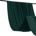 Hunter Emerald Green 4 - Way Stretch Spandex Event Curtain Drapes, Wrinkle Free Backdrop Event Panel with Rod Pockets - 5ftx16ft - Bell Racket Store