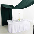 Hunter Emerald Green 4 - Way Stretch Spandex Event Curtain Drapes, Wrinkle Free Backdrop Event Panel with Rod Pockets - 5ftx18ft - Bell Racket Store
