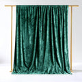 Hunter Emerald Green Crushed Velvet Backdrop Curtain â€“ 5ft x 10ft Event Drape with Rod Pocket, Privacy Panel for Photo Booths & Events - Bell Racket Store