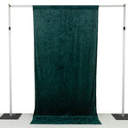 Hunter Emerald Green Crushed Velvet Backdrop Curtain â€“ 5ft x 10ft Event Drape with Rod Pocket, Privacy Panel for Photo Booths & Events - Bell Racket Store