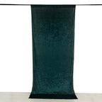 Hunter Emerald Green Crushed Velvet Backdrop Curtain â€“ 5ft x 12ft Event Drape with Rod Pocket, Privacy Panel for Photo Booths & Events - Bell Racket Store