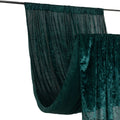 Hunter Emerald Green Crushed Velvet Backdrop Curtain â€“ 5ft x 12ft Event Drape with Rod Pocket, Privacy Panel for Photo Booths & Events - Bell Racket Store
