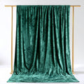Hunter Emerald Green Crushed Velvet Backdrop Curtain â€“ 5ft x 14ft Event Drape with Rod Pocket, Privacy Panel for Photo Booths & Events - Bell Racket Store