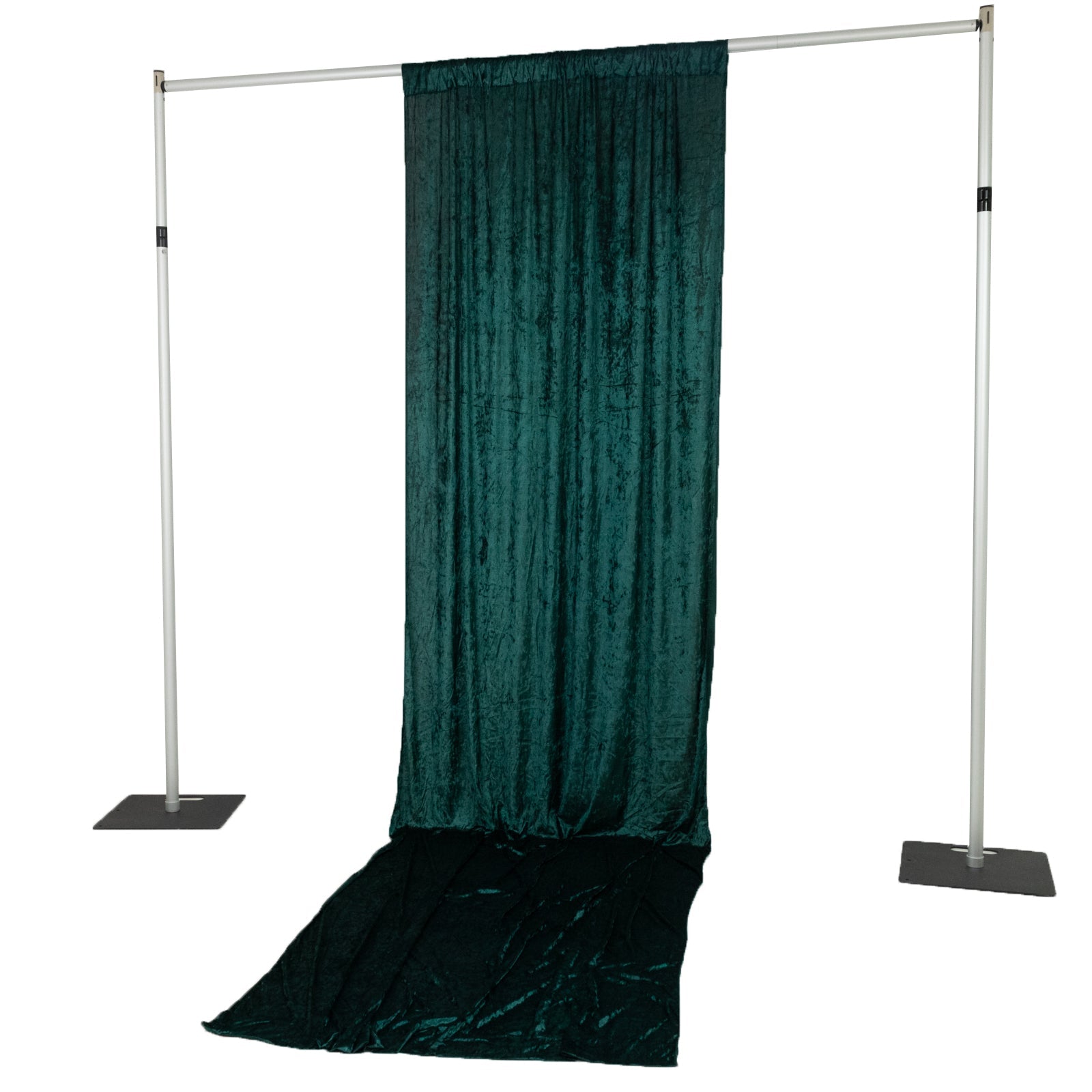 Hunter Emerald Green Crushed Velvet Backdrop Curtain â€“ 5ft x 14ft Event Drape with Rod Pocket, Privacy Panel for Photo Booths & Events - Bell Racket Store