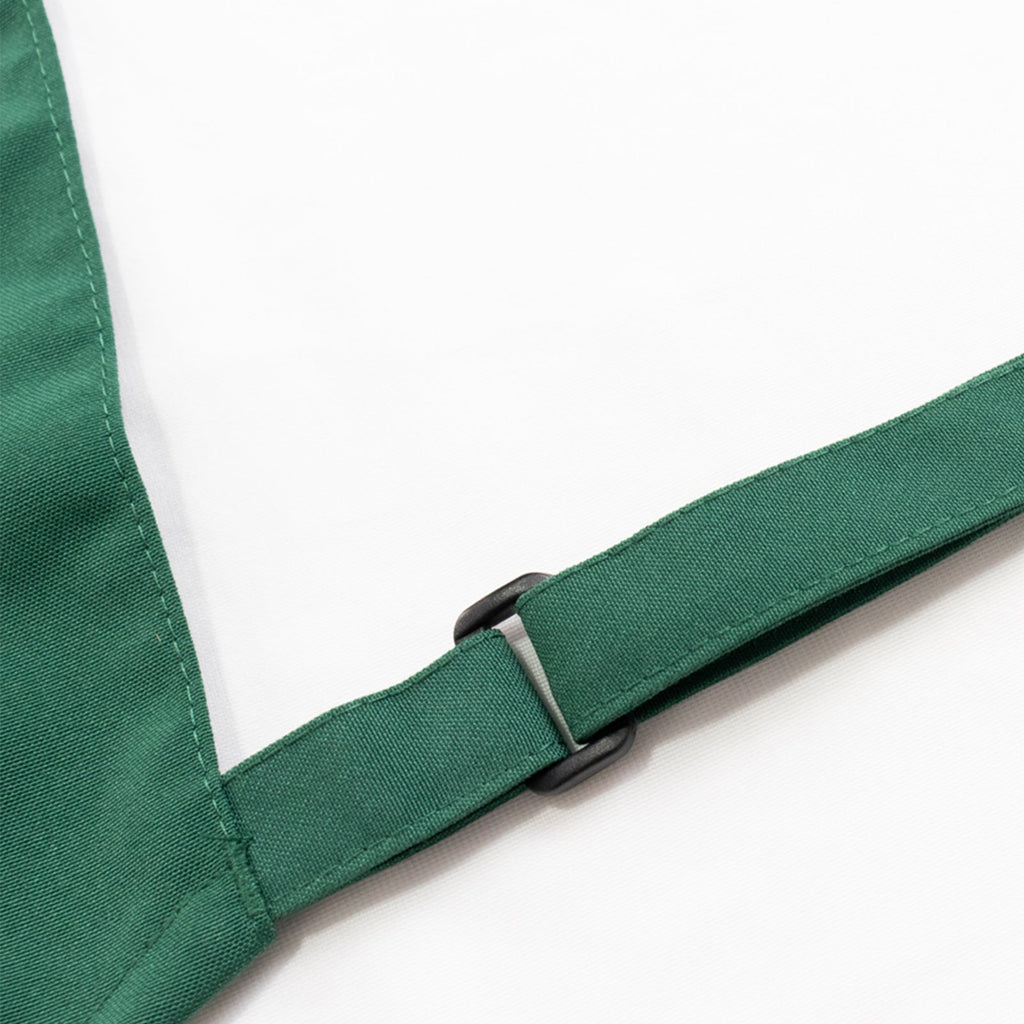 Hunter Emerald Green Premium Polyester Cooking Chef Apron with Adjustable Neck and Long Ties, Waterdrop Resistant 2 Pockets Unisex Kitchen Bib Apron - Bell Racket Store