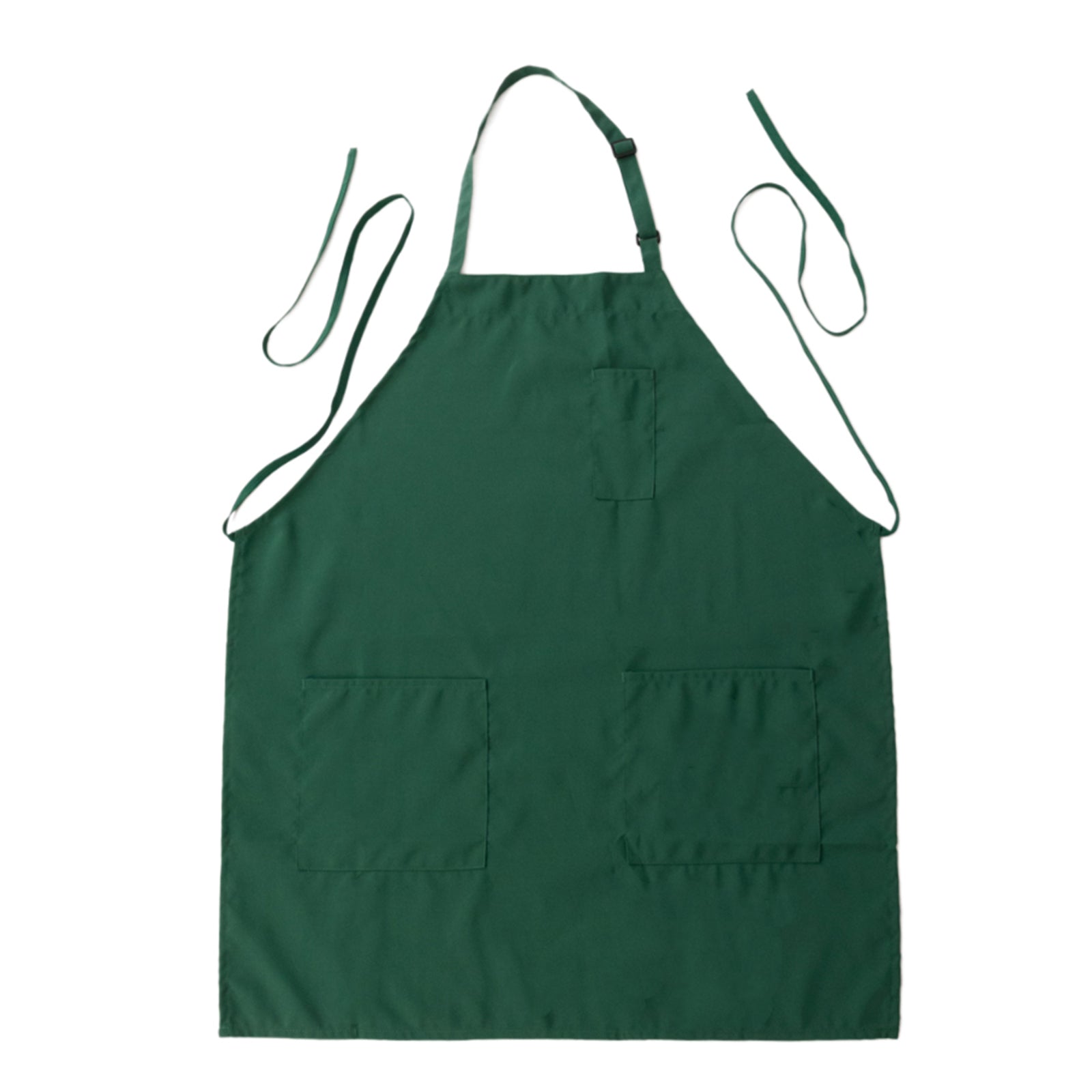 Hunter Emerald Green Premium Polyester Cooking Chef Apron with Adjustable Neck and Long Ties, Waterdrop Resistant 2 Pockets Unisex Kitchen Bib Apron - Bell Racket Store