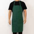 Hunter Emerald Green Premium Polyester Cooking Chef Apron with Adjustable Neck and Long Ties, Waterdrop Resistant 2 Pockets Unisex Kitchen Bib Apron - Bell Racket Store