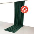 Hunter Emerald Green Scuba Polyester Event Curtain Drapes, Durable Flame Resistant Backdrop Event Panel Wrinkle Free with Rod Pockets - 5ftx14ft - Bell Racket Store