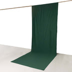Hunter Emerald Green Scuba Polyester Event Curtain Drapes, Durable Flame Resistant Backdrop Event Panel Wrinkle Free with Rod Pockets - 5ftx14ft - Bell Racket Store