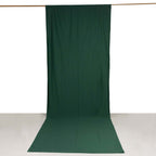 Hunter Emerald Green Scuba Polyester Event Curtain Drapes, Durable Flame Resistant Backdrop Event Panel Wrinkle Free with Rod Pockets - 5ftx14ft - Bell Racket Store