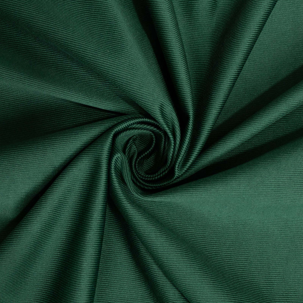 Hunter Emerald Green Scuba Polyester Event Curtain Drapes, Durable Flame Resistant Backdrop Event Panel Wrinkle Free with Rod Pockets - 5ftx14ft - Bell Racket Store