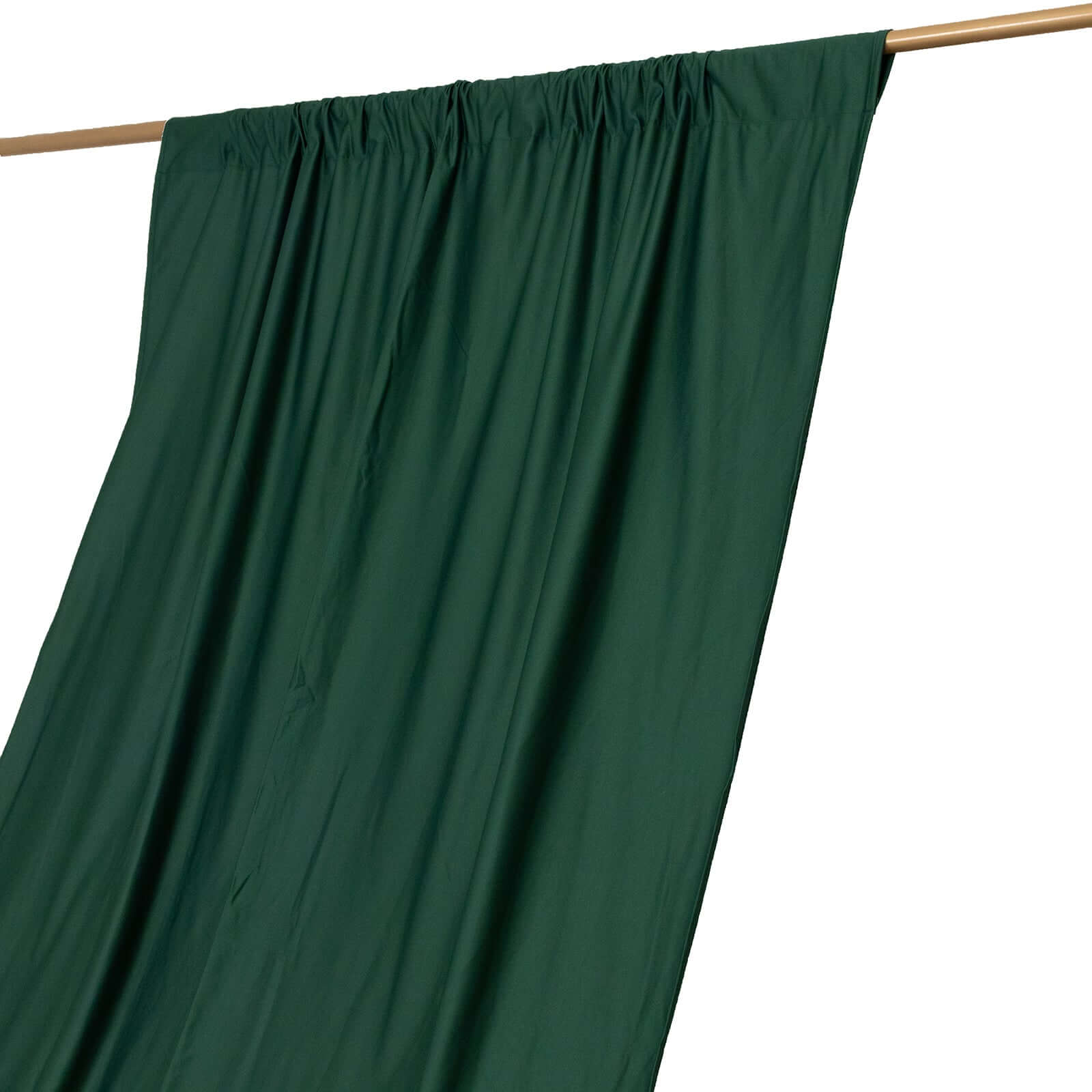 Hunter Emerald Green Scuba Polyester Event Curtain Drapes, Durable Flame Resistant Backdrop Event Panel Wrinkle Free with Rod Pockets - 5ftx14ft - Bell Racket Store