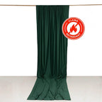 Hunter Emerald Green Scuba Polyester Event Curtain Drapes, Durable Flame Resistant Backdrop Event Panel Wrinkle Free with Rod Pockets - 5ftx14ft - Bell Racket Store