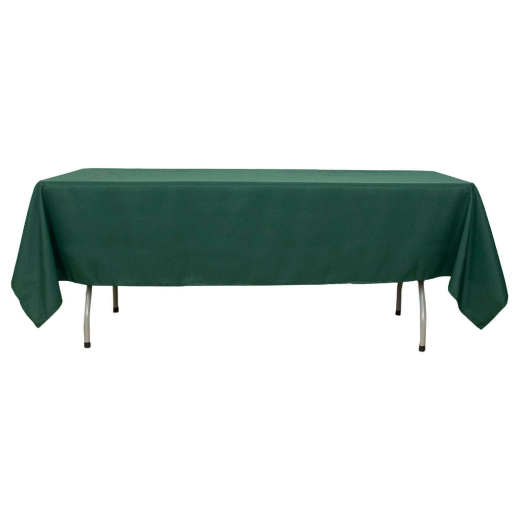 Premium Polyester 60"x102" Rectangle Tablecloth Hunter Emerald Green - Durable 220GSM Wrinkle-Resistant Table Cover
