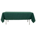 Premium Polyester 60"x102" Rectangle Tablecloth Hunter Emerald Green - Durable 220GSM Wrinkle-Resistant Table Cover